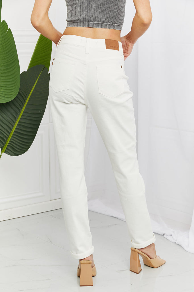 Judy Blue Kacy Full Size High Waist Boyfriend Jeans |SFB