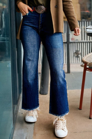 Mineral Wash High Waist Flared Jeans |SFB