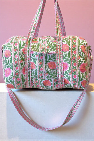 SC - ETA 2/10 - Eliana Pink Floral Duffel Bag