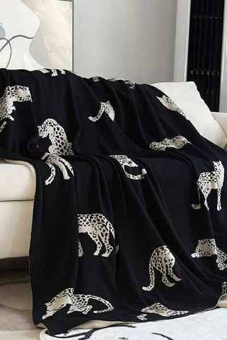 SC - ETA 1/20 - Black and Ivory Cheetah Luxury Blanket