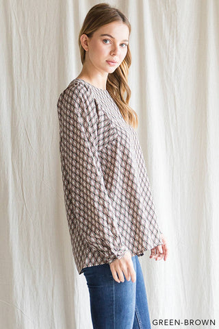 Boho Ethnic Print Soft Poly Women's Top |SFB