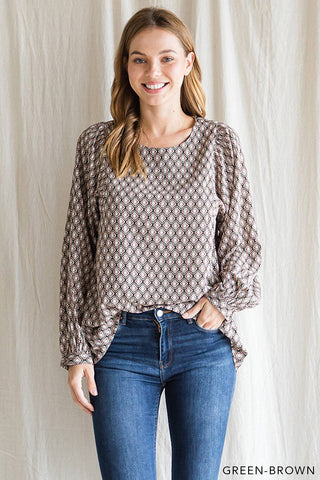 Boho Ethnic Print Soft Poly Women's Top |SFB