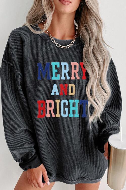 MERRY AND BRIGHT Graphic Sweatshirt |SFB
