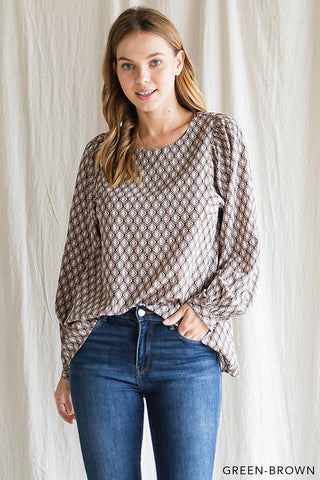 Boho Ethnic Print Soft Poly Women's Top |SFB