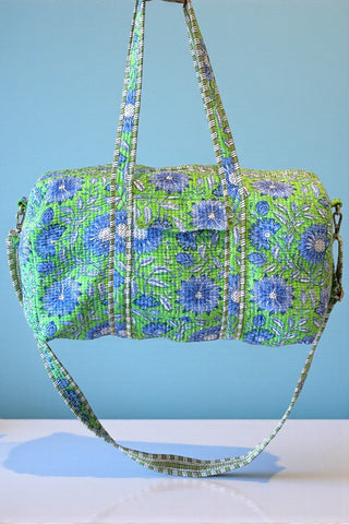 SC - ETA 2/10 - Alice Green and Blue Floral Duffel Bag