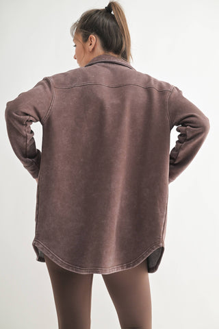Snap-On Shacket with Pockets |SFB
