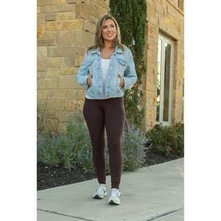 * Ready to Ship | Brown FULL LENGTH Leggings with POCKET*  - Luxe Leggings by Julia Rose®