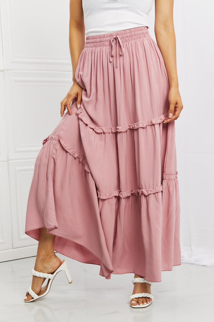 Zenana Summer Days Full Size Ruffled Maxi Skirt |SFB