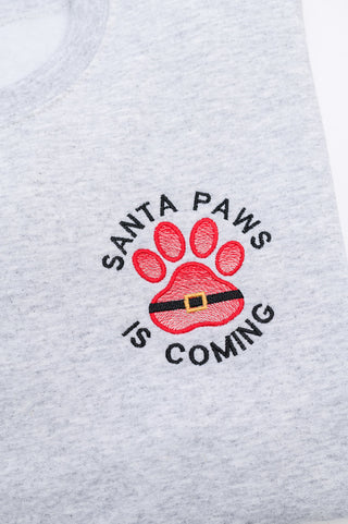 PREORDER: Santa Paws Embroidered Sweatshirt