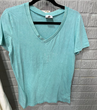 Basic Blue Tee V-Neck |SFB