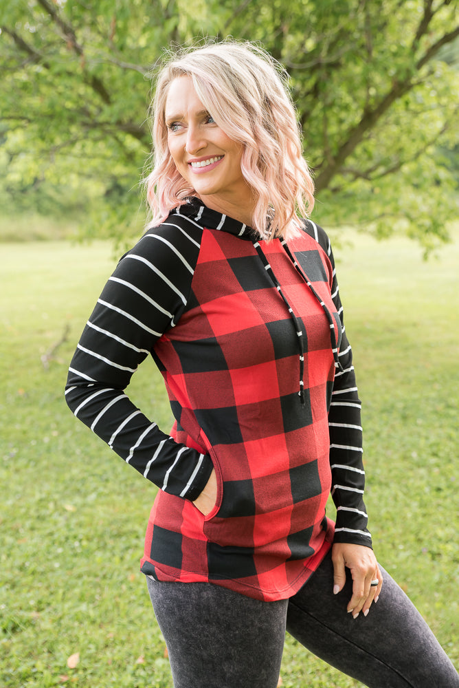 Fabulous in Red Plaid Hoodie |SFB