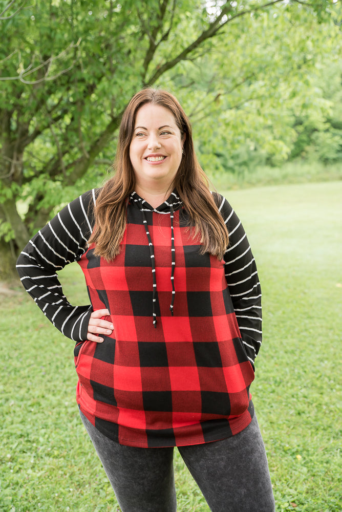 Fabulous in Red Plaid Hoodie |SFB