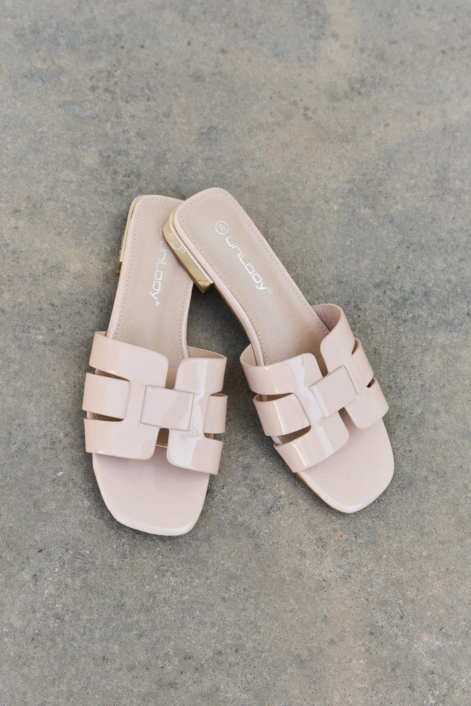 Weeboo Walk It Out Slide Sandals in Nude |SFB
