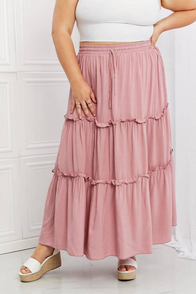 Zenana Summer Days Full Size Ruffled Maxi Skirt |SFB