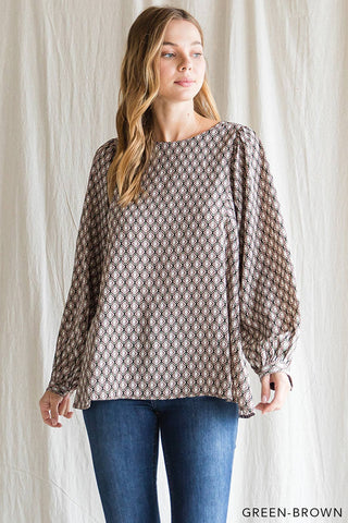 Boho Ethnic Print Soft Poly Women's Top |SFB