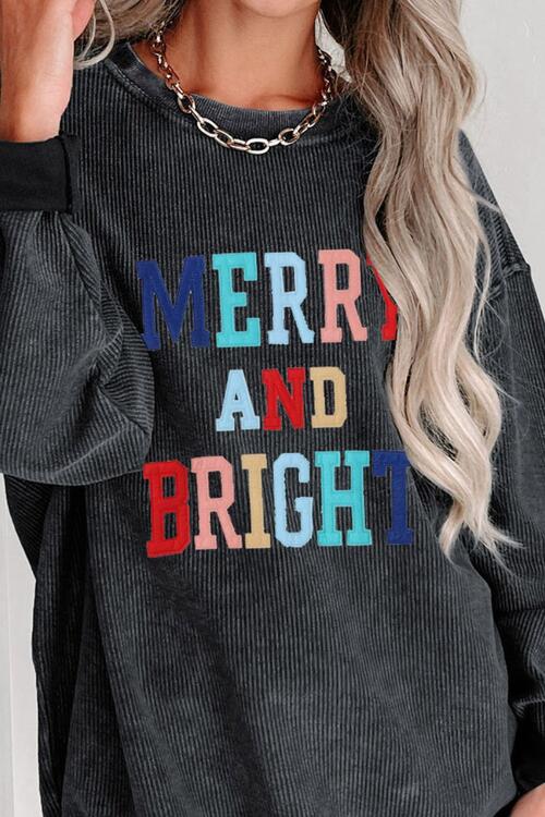 MERRY AND BRIGHT Graphic Sweatshirt |SFB