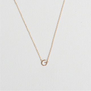 Initial Necklace In Gold