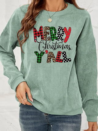 MERRY CHRISTMAS Y'ALL Graphic Sweatshirt